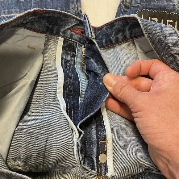 Phillip Plein Denim Jean Shorts Men's Size 34 Designer Distressed Pants Rare - Picture 10 of 16